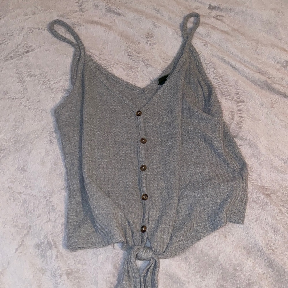 button top with tie
